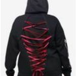 Interview w the Vampire Black and Red Velvet Coffin Hoodie Sz Med Photo 1