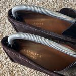 Talbots  Vintage Flats Loafers Chocolate Brown Suede Leather Buckle Size 9W Photo 6