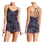 Dolce Vita Lattice Back Cover Up Romper Dusk M Blue Navy Size M Photo 1
