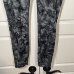 Athleta Grey Black Tie Dye Salutation 7/8 Leggings Small Photo 3