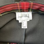 Joseph Ribkoff Red Plaid Front Black Back Pants Size 6 Photo 3
