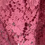 Donna Morgan  Pink Lace Midi Dress size 6 Lace Overlay A-Line‎ Spaghetti Straps Photo 4