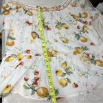 Maurice's NWT L Floral citrus fruit Print Women's gauze off the shoulder smocked necktop Photo 10