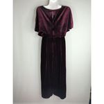 Anthropologie Greylin  Luna Velvet Wide Leg Jumpsuit  Red Holiday Women's Small‎ Photo 4