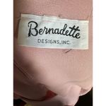 Vintage Bernadette designs pink ruched gown sheer puffy beaded sleeves size Med Photo 10