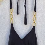 Victoria's Secret VS Bra‎ Tops Halter Swim Top With Gold Trim Photo 4