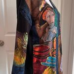 MARGUERITA Tea Time Vintage Theme Ladies Hats Gloves Black Sweater Painted Art Size M Photo 10