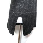 DKNY Chunky Knit Cowl Neck Sweater Womens S Black Long Sleeve Cozy Split Sides Photo 1