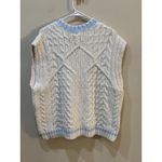 Jaded London Ecru Knitted Vest Cable Knit Preppy Tennis Streetwear Size Large Photo 2