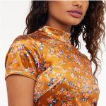 Savage X Fenty Orange Velvet Mockneck Open Back Mini Dress Party Casual Large Photo 7