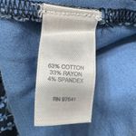 J Jill Navy with Dusty Blue Flowers Stretch Pull On Pants/Leggings Size Size 6 Photo 3