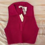 Aritzia  Babaton Sculpt Knit Polo Tank Fuschia Photo 0
