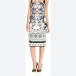 Black Halo Bryson sheath dress geometric abstract artsy print wedding size 0 Photo 1