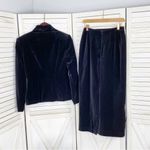 Vintage Althuser 80s Velvet Jacket Skirt‎ Set Eveningwear Black 4 Black Photo 8