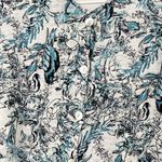 Tahari  S 100% Linen Shirt Blouse Top Floral Button Back Beach Vacation Cruise Photo 2