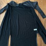 Tahari Woman’s Open Front Long Line Black Cardigan, Sz M Photo 8