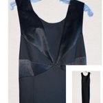 Vintage Ever Beauty Black Knit & Satin Sleeveless Formal Maxi Dress Size 6 Photo 12