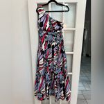 Anthropologie Maeve One-Shoulder Monarch Butterfly Printed Midi Dress Size 2 XS Photo 3