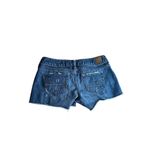 American Eagle Outfitters Distressed Stretchy Denim Shorts Mid Rise Size 4 Blue Photo 7