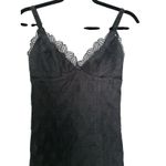 Milly NYC ruffle Lace Trim Hem Dress Size 2 Cocktail Made In USA Cotton/Silk Black Photo 2