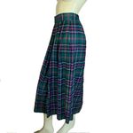 Karen Scott VINTAGE 1990'S GREEN, BLUE, RED & BLACK PLAID A-LINE SKIRT (10) Photo 2