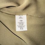 Theory  Silk Tie Scarf Sleeveless Olive Green Blouse SMALL Photo 5