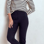 Boden USA Boden NEW Highgate Slim Ankle Ponte Knit Trouser Pants Navy 12 Photo 0