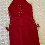 NBD Revolve  x Naven Jada Red Bondage Mini Dress Photo 4