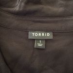 Torrid Black Twill Drawstring Button Up Short Serve Shirt Dress Size 1X Pockets Photo 9