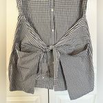 ZARA Pleated Sleeveless Black and White  Trafaluc Button Up Dress Size M Photo 4