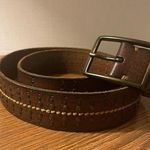 American Eagle AEO Outfitters Brown Genuine Leather Belt w/ Studs-Medium 34” Photo 0