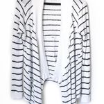 Velvet By Graham And Spencer White Striped Cardigan Photo 0