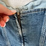 Reformation  Nikki Bustier Denim Mini Dress in Blue Jean Photo 6