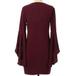 Charles Henry  Bell Sleeve Maroon Dress Size XS Photo 2