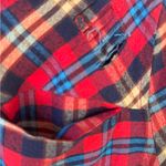 Dance & Marvel Red Plaid Distressed Destroyed Flannel Tunic Dress Jacket Small Photo 6