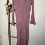 Anthropologie  Purple Long Shine Shimmer Cardigan‎ Size Medium Photo 5