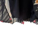 ZARA Black Floral Pleated Romper Playsuit Mini Dress Bohemian SZ S Photo 9