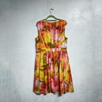 Jones New York Yellow Floral Sleeveless Midi Dress Sz 16 Photo 8