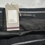 ZARA NWT Trafaluc Mini Skirt Faux Leather Women M Black Shine Back Zipper Photo 3