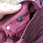 7 For All Mankind 7FAM • High Waist Slim Kick in Coated Ruby Rust crop flare maroon burgundy ankle Photo 5