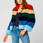 BLANK NYC GUC ** SEE FLAWS** Rainbow Pop Faux Fur Jacket, Size XS, 20β p2p Photo 0