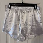 Sleek White Satin Button Photo 4