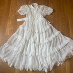 White midi dress with belt size S Photo 6