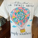 Simply Southern  White Cotton Short Sleeve Photo 1