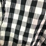 Foxcroft  NYC Germaine Crinkle Buffalo Plaid Black and White Shirt Photo 6