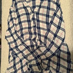 Kenneth Cole Reaction Women’s XL Plaid Button up high low, v neck shirt Photo 0