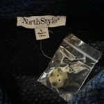 NorthStyle NWT Size L Blue & Black Tweed Button Down Shacket Photo 2