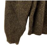 NEW See U Soon Brown Mock Neck Sweater S/M Gold Metallic Photo 2