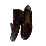 Aquatalia  By Marvin K Burgundy Red Croc Embossed Penny Loafer Size 7.5 Photo 5
