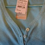 Fresh Produce NWT ABSTRACT FLOWER BABY RIB, CLEAR WATER AQUA TOP, SIZE MEDIUM Photo 10